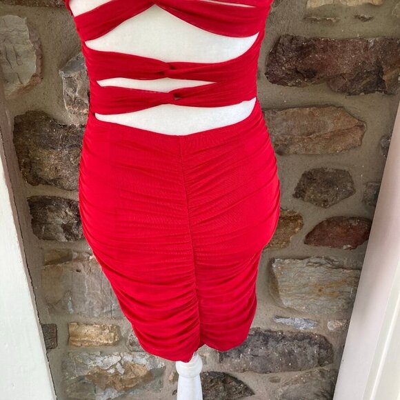 NWT Hello Molly TROPICAL HEAT MINI DRESS Red Large - Picture 9 of 12